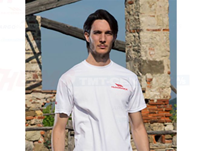 Hvid t-shirt med logo, XL