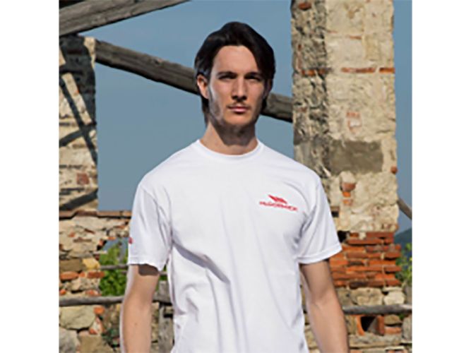 Hvid t-shirt med logo, L